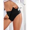CUPSHE Womens Shapewear Tummy Control Briefs High Waist Underwear Body Shaper Bottom(Black)