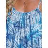 CUPSHE Women’s Spaghetti Strap Swimsuit Cover Ups Sleeveless Beach Swim Basic Tshirt Dress(Blue Tropic)