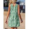 CUPSHE Womens Summer Dresses 2026 Halter Sleeveless Sundress Criss Cross Beach Vacation Coverup Mini Dress(Green)