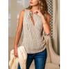 CUPSHE Womens Sweater Vest Ribbed Knit Sleeveless Slim Fit Pullover Tank Tops Fall Outfits 2025(Beige)