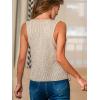 CUPSHE Womens Sweater Vest Ribbed Knit Sleeveless Slim Fit Pullover Tank Tops Fall Outfits 2025(Beige)