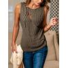 CUPSHE Womens Sweater Vest Ribbed Knit Sleeveless Slim Fit Pullover Tank Tops Fall Outfits 2025(Brown)
