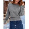 CUPSHE Womens Sweaters Off Shoulder Long Sleeve Boat Neck Trendy Sweater Top for 2025(Grey)