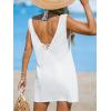 CUPSHE Women’s Swimsuit Cover Up Tank Sleeveless Summer Mini Dresses Beach Basic(White)