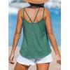 CUPSHE Womens Top Knit Scoop Neck Sleeveless Tank Top Double Strap Blouse Casual Loose(Green)