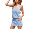 CUPSHE Women Swimsuit Coverup Racerback Sleeveless Beach Cover Ups Dress with Side Pockets(Royal Blue)