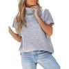 CUPSHE Women’s Fall Sweaters Turtleneck Oversized Cap Sleeve Knitted Casual Fit Pullover Tops Grey, M