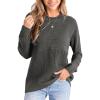 CUPSHE Women’s Long Sleeve Knit Sweaters Crewneck Pullover Fall Sweater Casual Jumper Tops(Grey)