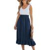 CUPSHE Women’s Summer Midi Dresses Sleeveless Tank Smocked Beach Vacation Hawaiian 2025 Flowy Sundress(Dark Blue)