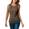CUPSHE Womens Sweater Vest Ribbed Knit Sleeveless Slim Fit Pullover Tank Tops Fall Outfits 2025(Brown)