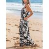 CUPSHE Women’s Boho Printed Wide Leg Jumpsuits Casual Sleeveless Spaghetti Strap Rompers Dressy Outfits(Black)