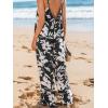 CUPSHE Women’s Boho Printed Wide Leg Jumpsuits Casual Sleeveless Spaghetti Strap Rompers Dressy Outfits(Black)