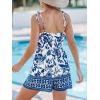 CUPSHE Women’s Floral Sleeveless Spaghetti Strap Wrap Romper Casual Loose Jumpsuit(Blue)