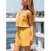 CUPSHE Women’s V Neck Summer Sleeveless Romper Resort Tank Elastic Waistband Beach Vacation Jumpsuit(Yellow)