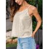 CUPSHE Women Sequin Tank Tops Sparkle Shimmer Sleeveless Cami Tops Going Out Camisole Shirts(Beige)