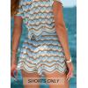 CUPSHE Women’s Striped Cover Up Shorts Drawstring Waist Crochet Swimsuit Cover Up Casual Summer Beach Shorts(Colorful Striped)