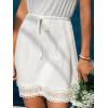 CUPSHE Swimsuit Coverup for Women Waffle Knit Sleeveless Bathing Suit Cover Up Dress for Swimwear(White)