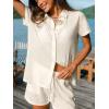 CUPSHE Women Swimsuit Cover Ups Button Down Semi Sheer Beach Shirts Short Sleeve Beach Coverup Shirt(Beige)