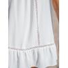 CUPSHE Women’s Swimsuit Cover Up Dress Spaghetti Straps Sleeveless Beach Cover Up Dress(White)