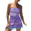 CUPSHE Womens Swimsuit Coverup Strapless Elastic Waist Beach Cover Up Dresses for Swimwear(Purple)