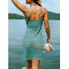 CUPSHE Crochet Swimsuit Coverup for Women Sleeveless Spaghetti Straps Mini Beach Coverup Dresses(Green)