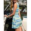 CUPSHE Swimsuit Coverup for Women Sleeveless Plunging V Elastic Waist Mini Beach Cover Up Dresses(Blue)