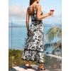 CUPSHE Women’s Boho Floral Maxi Dress 2026 Sleeveless Long Flowy Sundress Summer Beach Vacation Wedding Guest Cami Dresses(Black White)
