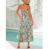 CUPSHE Women’s Boho Summer Dresses Sleeveless Ruched Paisley Smocked Beach Vacation Sundress Spaghetti Straps Midi Dress(Green Paisley)