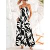 CUPSHE Womens Summer Maxi Dress Casual Sleeveless Square Neck Striped Beach Long Dress with Pockets(Black Floral)