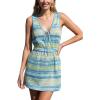 CUPSHE Swimsuit Coverup for Women Sleeveless Plunging V Elastic Waist Mini Beach Cover Up Dresses(Blue)