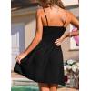 CUPSHE Women’s Cami Summer Dresses Sleeveless Smocked Casual Beach Vacation A Line Party Cocktail Sundress(Black)