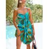 CUPSHE Women’s Mini Summer Dresses Sleeveless Sweetheart Tropical Casual Reasort Wear Sundress Beach Vacation Short Dress(Peacock Green)