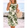 CUPSHE Women’s Summer Dresses Floral Sleeveless Twist Asymmetrical Hem Cocktail Mini Dress(Green)