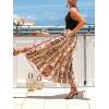CUPSHE Women’s Summer Dresses Paisley Boho V Neck Spaghetti Strap Beach Vacation Casual Flowy Maxi Dress(Red)