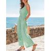 CUPSHE Summer Sleeveless Jumpsuits for Women Dressy Button Down Printed V Neck Wide Leg Jumpsuit with Pockets Vacation(Green)