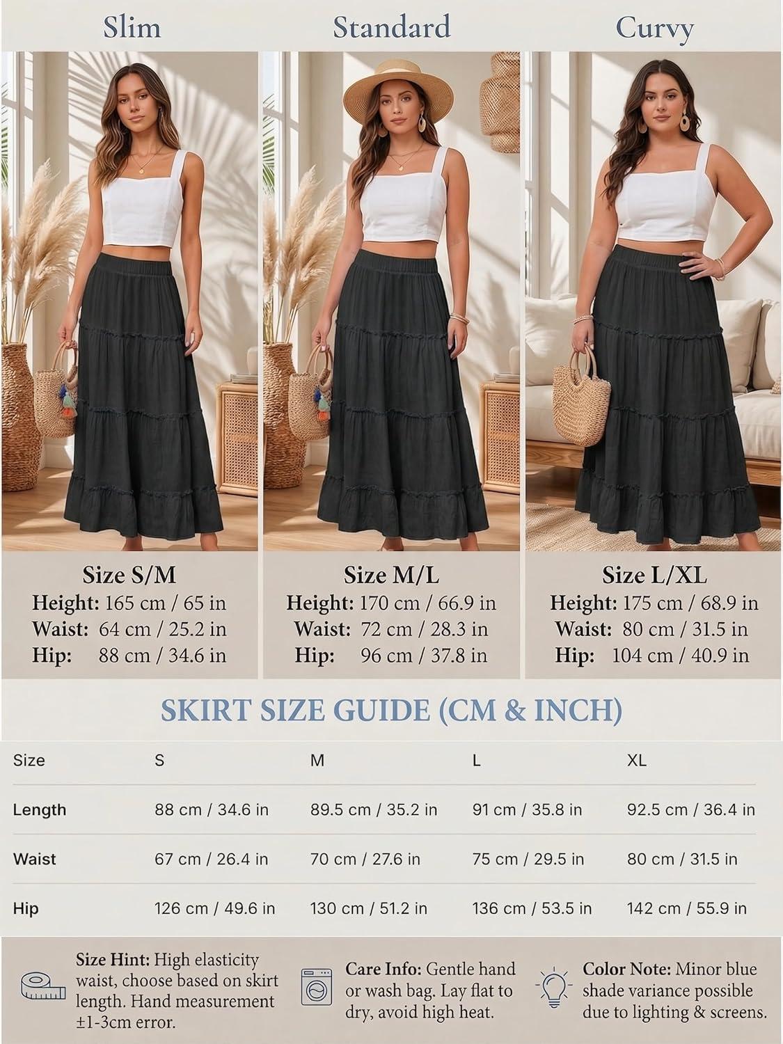 imageCUPSHE Maxi Skirts for Women 2026 Summer Floral Casual Pleated High Waisted Flowy Long Skirt Beach Vacation CruiseBlack