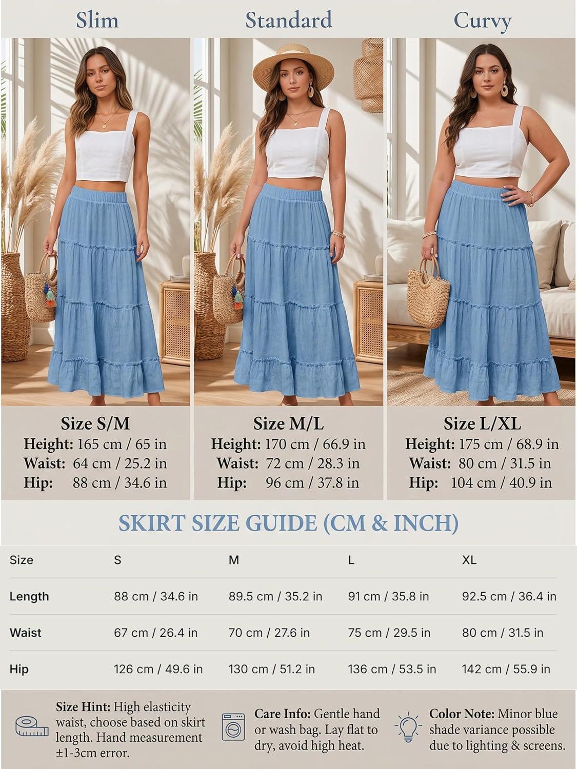 imageCUPSHE Maxi Skirts for Women 2026 Summer Floral Casual Pleated High Waisted Flowy Long Skirt Beach Vacation CruiseBlue