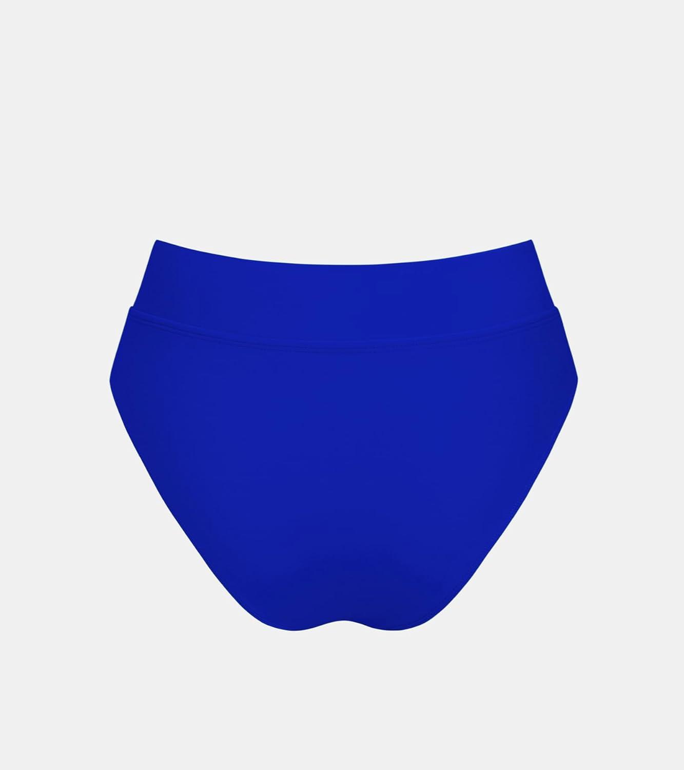 imageCUPSHE Womens Bikini Swimsuit Black High Waisted High Cut Cheeky V Cut Bikini BottomCobalt Blue