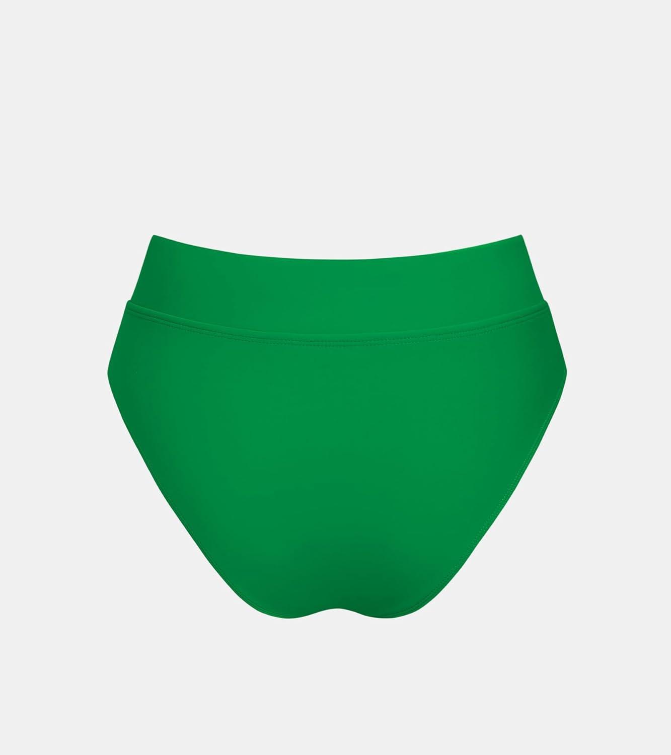 imageCUPSHE Womens Bikini Swimsuit Black High Waisted High Cut Cheeky V Cut Bikini BottomJade Green