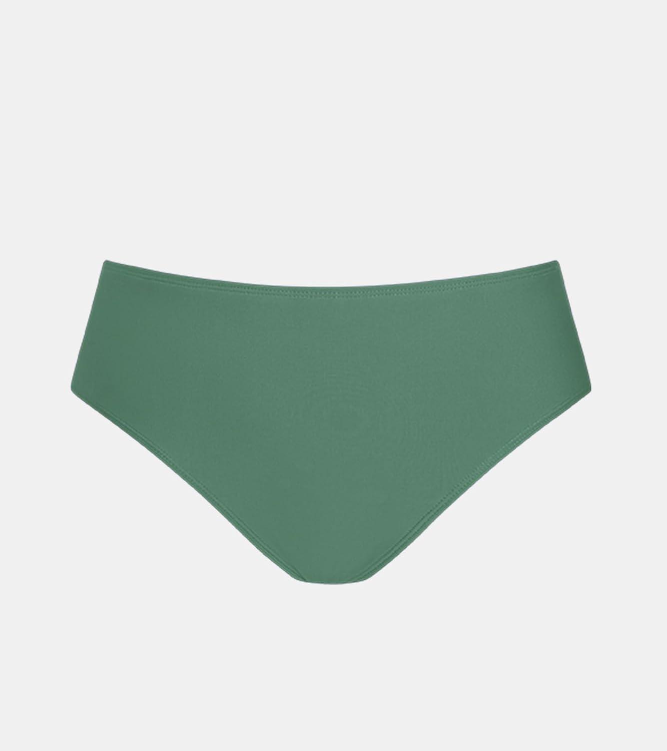 imageCUPSHE Womens Mid Rise Bikini Bottom Swimsuit Classic Full Coverage Swim Bottom OnlySage Green