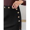 CUPSHE Women Mini Plaid Skirts Tweed High Waist Bodycon Pencil Hem Spring Summer Dressy Outfits Shorts(Black Button)