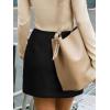CUPSHE Women Mini Plaid Skirts Tweed High Waist Bodycon Pencil Hem Spring Summer Dressy Outfits Shorts(Black Side Buttons)