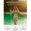 CUPSHE Women’s Bikini Set High Waisted Tummy Control Two Piece Swimsuit V Wire Bathing Suit Back Hook Ruched(Dark Green/Floral)