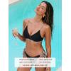 CUPSHE Women’s Bikini Set Sexy Two Piece Swimsuit V Neck Bathing Suit Back Self Tie Adjustable Straps(Black/Leopard)