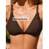 CUPSHE Women’s Bikini Sets Two Piece Swimsuit High Waisted Bathing Suit Triangle V Neck Back Hook Textured(Chocolate Brown)