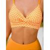 CUPSHE Women’s Bikini Sets Two Piece Swimsuit High Waisted V Neck Twist Front Adjustable Spaghetti Straps Bathing Suit(Bright Yellow Floral)