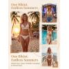CUPSHE Women’s Bikini Sets Two Piece Swimsuit Mid Rise Bathing Suit Molded Cups Crossback Tie Textured(Cream White)
