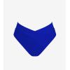 CUPSHE Women’s Bikini Swimsuit Black High Waisted High Cut Cheeky V Cut Bikini Bottom(Cobalt Blue)