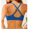 CUPSHE Womens Bikini Top Swimsuit Bandeau Top Back Tie with Removable Shoulder Straps(Peacock Blue)