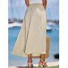 CUPSHE Women’s High Waisted Midi Skirts Summer Business Skirt Flare Work A Line Dressy Skirt(Khaki)